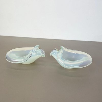 Murano Glass Shell Bowls by Antonio Da Ros Cenedese, 1960s, Set of 2-QZ-1125104