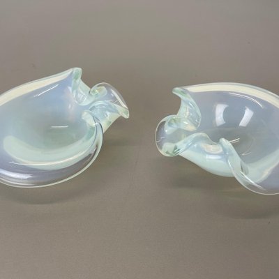 Murano Glass Shell Bowls by Antonio Da Ros Cenedese, 1960s, Set of 2-QZ-1125104