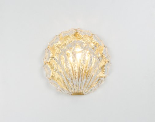 Murano Glass Shell Wall Light attributed to Limburg, Germany, 1970s-UGR-1789524