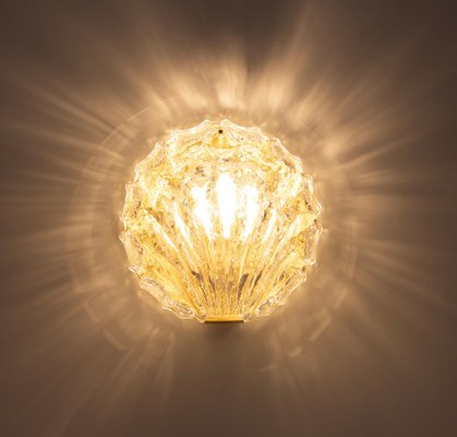 Murano Glass Shell Wall Light attributed to Limburg, Germany, 1970s-UGR-1789524