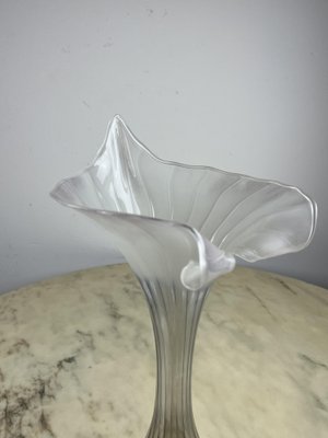 Murano Glass & Silver Vase, Italy, 1960s-YST-1787799