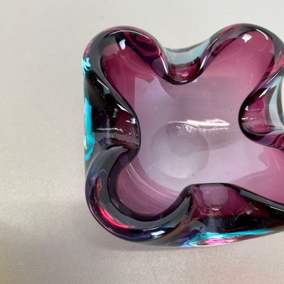 Murano Glass Sommerso Bowl or Ashtray, Italy, 1970s, Set of 3-QZ-1114562