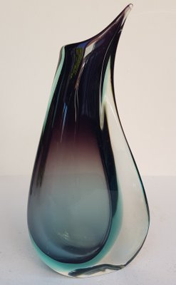 Murano Glass Sommerso Vase, 1950s-QDP-701969