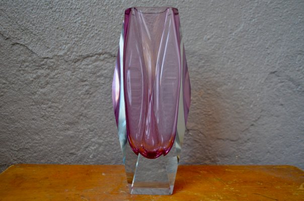 Murano Glass Sommerso Vase, 1970s-AIU-832899