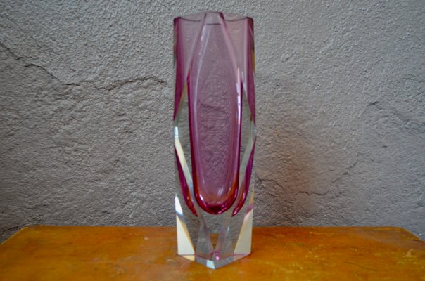 Murano Glass Sommerso Vase, 1970s-AIU-832899