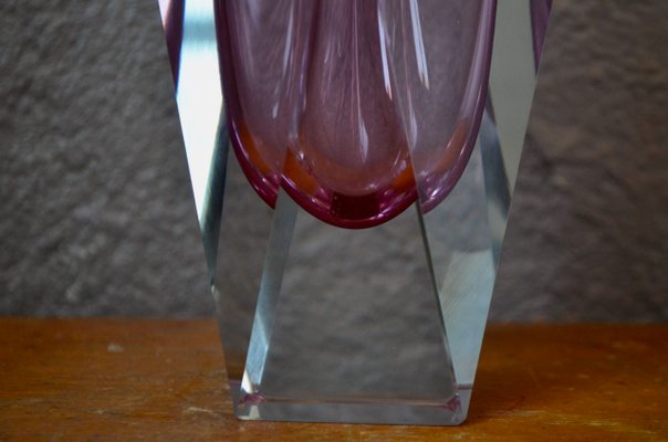 Murano Glass Sommerso Vase, 1970s-AIU-832899