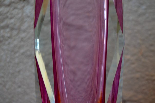 Murano Glass Sommerso Vase, 1970s-AIU-832899