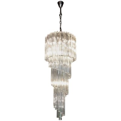 Murano Glass Spiral Chandelier from Venini, 1970s-VLZ-631871