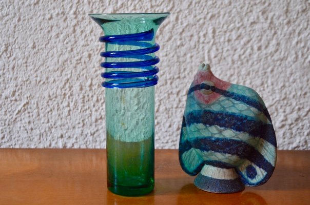 Murano Glass Spiral Vase, 1970s-AIU-566057