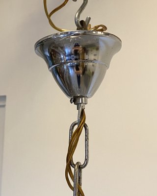 Murano Glass & Steel Chandelier, 1970s-NPC-1725712