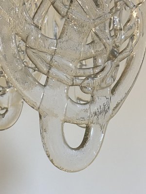 Murano Glass & Steel Chandelier, 1970s-NPC-1725712