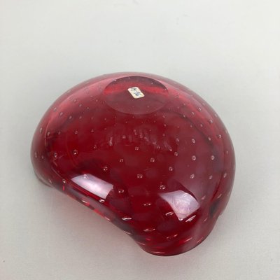 Murano Glass Strawberry Bowl Element Shell Ashtray, Italy, 1970s-QZ-1052928