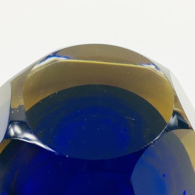 Murano Glass Submerged Diamond Faceted Bowl by Alessandro Mandruzzato, Italy, 1970s-BMM-1295063