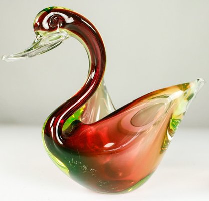 Murano Glass Swan Figures, 1970s, Set of 2-FUP-1049673