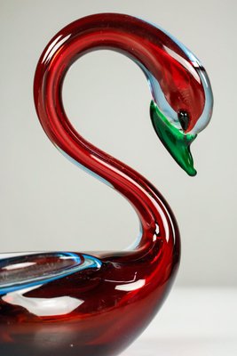 Murano Glass Swan Figures, 1970s, Set of 2-FUP-1049673