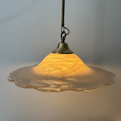 Murano Glass Swirl Hanging Lamp, 1970s-BGP-1696511