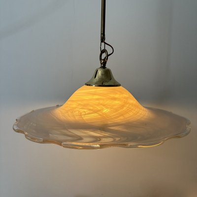 Murano Glass Swirl Hanging Lamp, 1970s-BGP-1696511