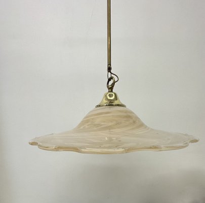 Murano Glass Swirl Hanging Lamp, 1970s-BGP-1696511