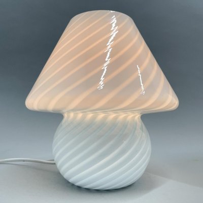 Murano Glass Swirl Table Lamps attributed to Paolo Venini, 1970s, Set of 2-TZ-1446607