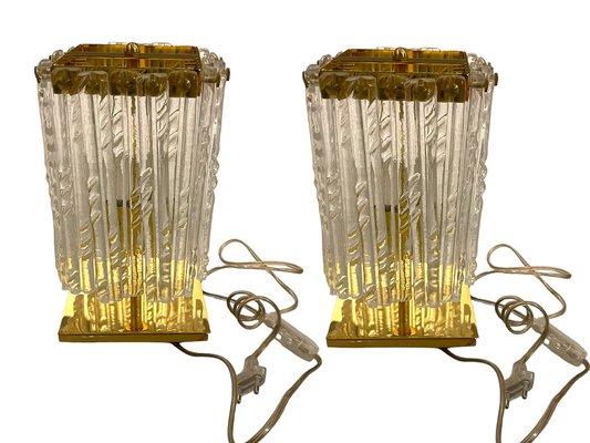 Murano Glass Table Lamps, 1980s, Set of 2-JJC-1716621