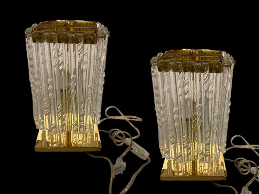 Murano Glass Table Lamps, 1980s, Set of 2-JJC-1716621