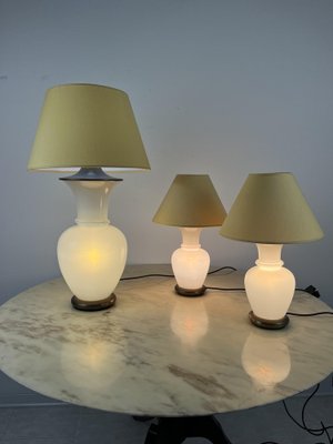 Murano Glass Table Lamps by F. Fabbian, 1970s, Set of 3-YST-1734292