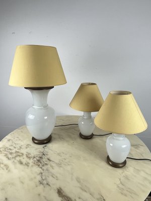 Murano Glass Table Lamps by F. Fabbian, 1970s, Set of 3-YST-1734292