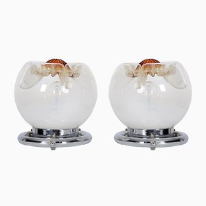 Murano Glass Table Lamps from Mazzega, 1970s, Set of 2-IV-851892