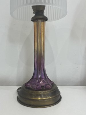 Murano Glass Table Lamps in Bronze, Italy, 1970s, Set of 2-YST-1770531