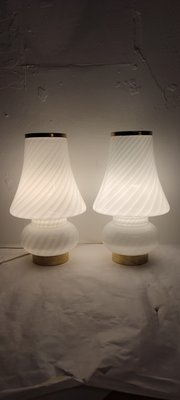 Murano Glass Table Lamps, Italy, 1970s, Set of 2-RGF-994579