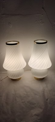 Murano Glass Table Lamps, Italy, 1970s, Set of 2-RGF-994579