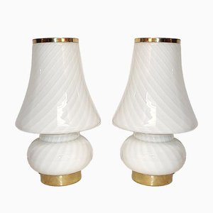 Murano Glass Table Lamps, Italy, 1970s, Set of 2-RGF-994579