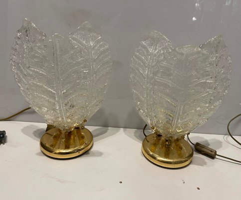 Murano Glass Table Lamps, Set of 2-JJC-1049621