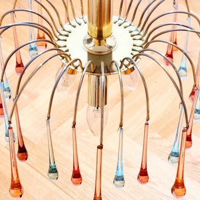 Murano Glass Teardrop Waterfall Chandelier, 1970s-BMM-1779581