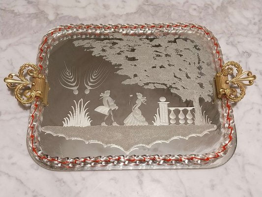 Murano Glass Tray, 1950s-ACQ-1811011