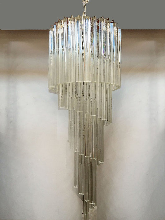 Murano Glass Triedro Twister Chandelier from Murano Glass