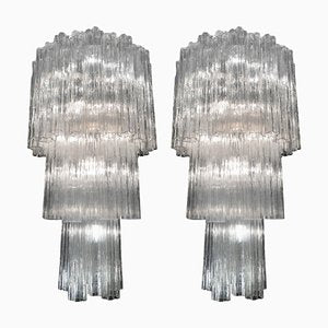 Murano Glass Tronchi Chandeliers, 1960s, Set of 2-MBH-1032595