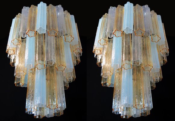 Murano Glass Tube Chandelier from Venini, 1980s-OVO-1235279