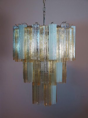 Murano Glass Tube Chandelier from Venini, 1980s-OVO-1235279