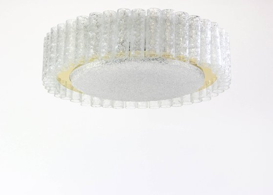 Murano Glass Tubes Flush Mount from Doria, Germany, 1960s-UGR-1085906