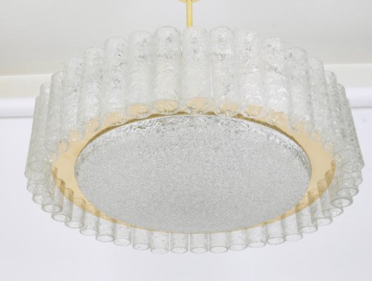 Murano Glass Tubes Flush Mount from Doria, Germany, 1960s-UGR-1086025