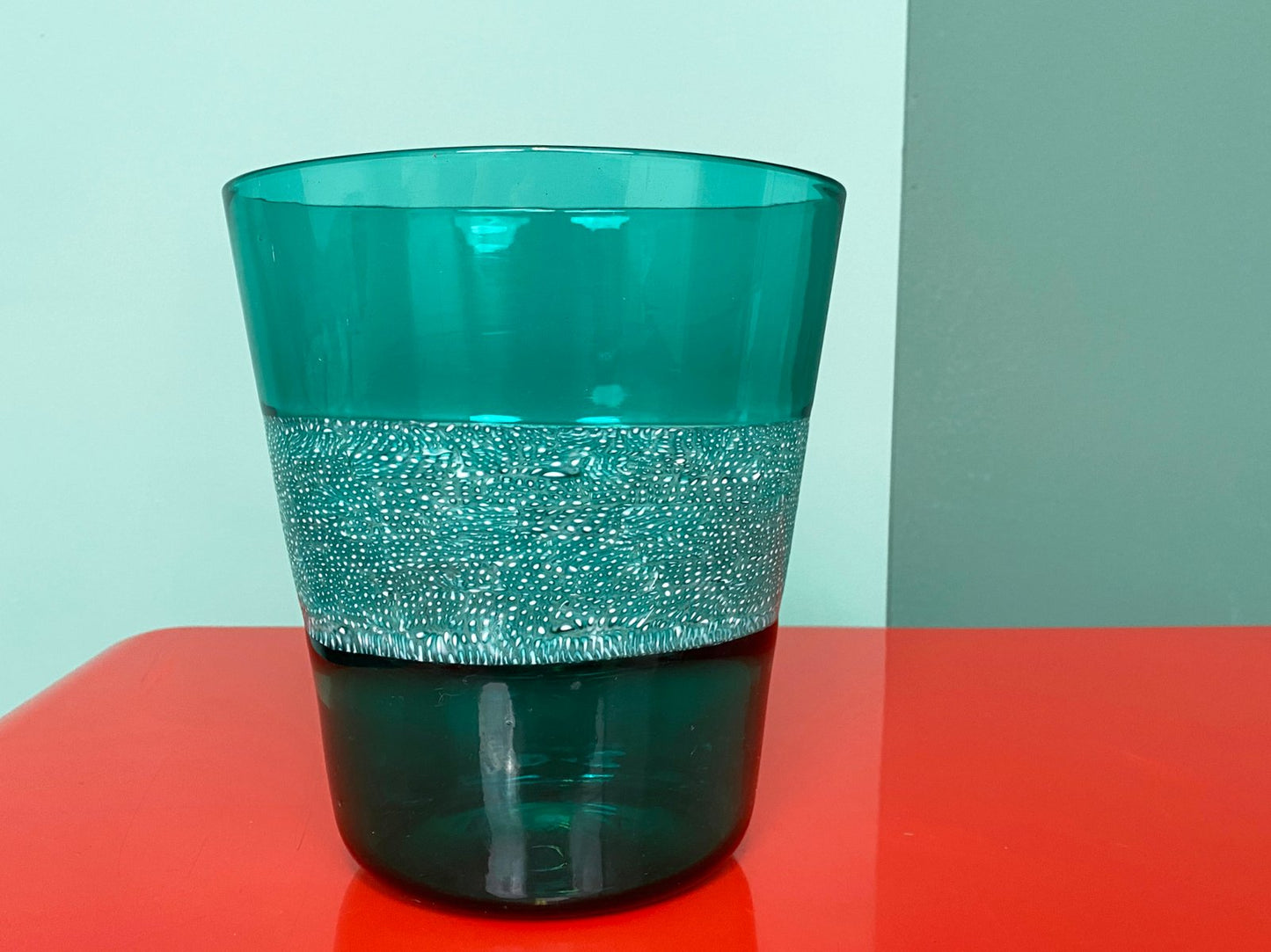 Murano Glass Vase in Fascia Murrine Incalmo Technique by Riccardo Licata for Venini, Italy, 1950s