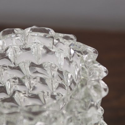 Murano Glass Vase in Puffed Crystal Color from Rostrato, Italy-MPO-1722390