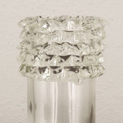 Murano Glass Vase in Puffed Crystal Color from Rostrato, Italy-MPO-1722390