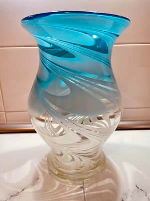 Murano Glass Vase with Brush Strokes-OPE-1361865