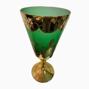 Murano Glass Vase with Ornaments in Gold and Enamel, 1950s-IKW-775611