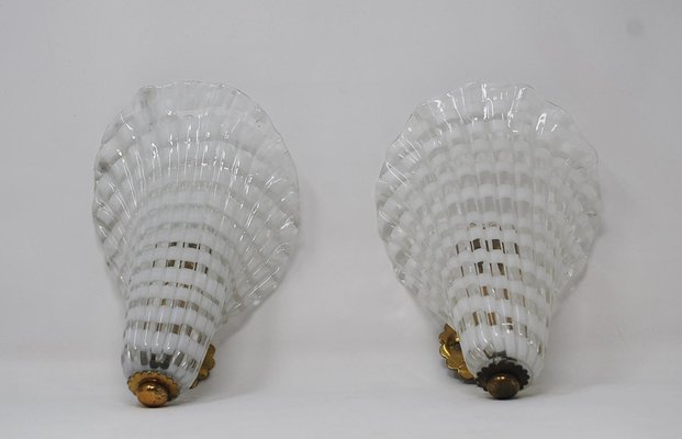 Murano Glass Venini Sconces, 1950s, Set of 2-FGA-1135689