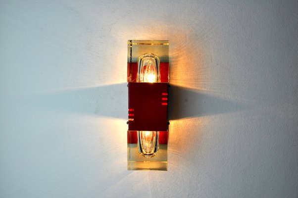 Murano Glass Wall Lamp from Sciolari, Italy, 1970s-EJE-1373501