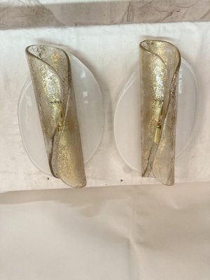 Murano Glass Wall Lights attributed to Gino Cenedese, 1980s, Set of 2-VRR-1786767