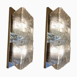 Murano Glass Wall Lights by Aureliano Toso, 1972, Set of 2-MBH-1799901